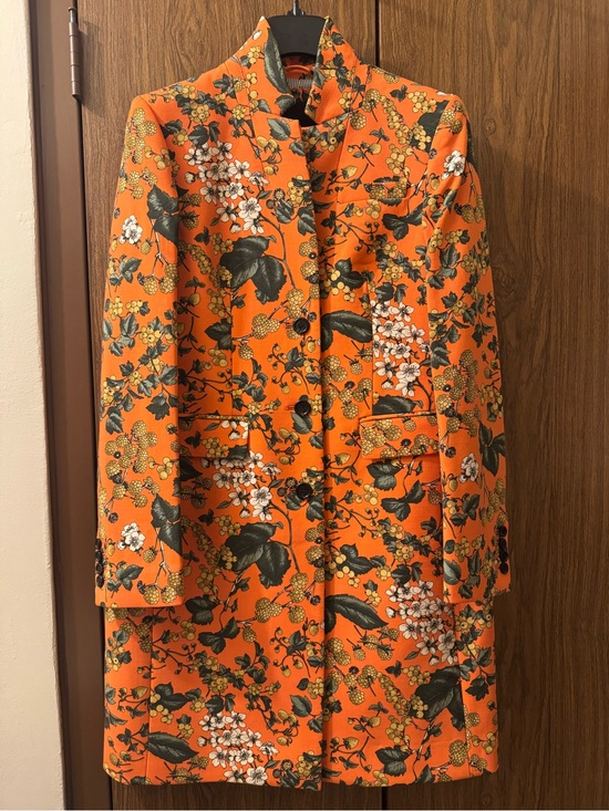 J. Crew Jackets & Blazers - NWT J. Crew Collection Ratti Regent Top Coat Terracotta Floral Wool Blend Size 6